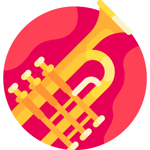 Trumpet music and multimedia celebration musical instrument icon