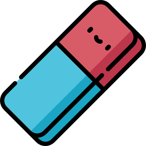 Eraser education edit tools clean icon