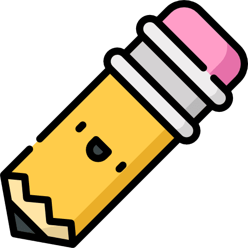 Pencil writing tools and utensils art and design icon