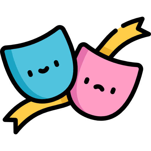 Theater masks theatre drama icon