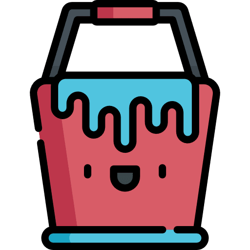 Bucket graphics editor art and design tools and utensils icon