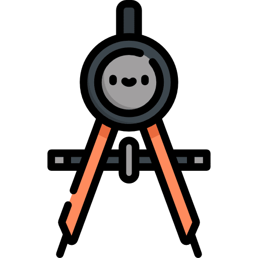 Compass art and design drawing tools and utensils icon