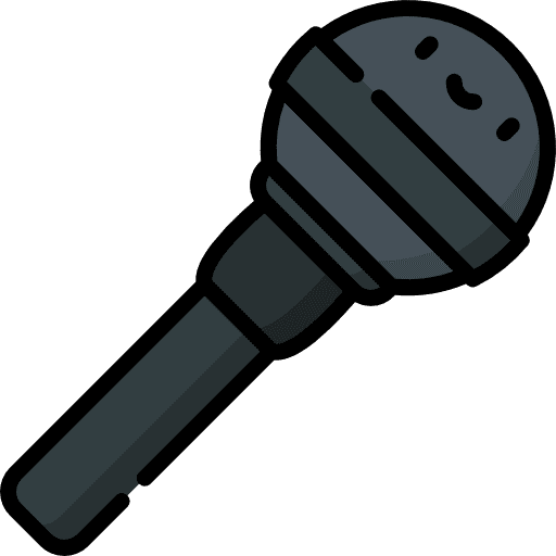 Microphone singer music and multimedia tools icon