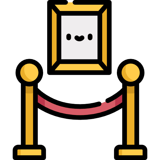 Museum painting exhibition art and design icon