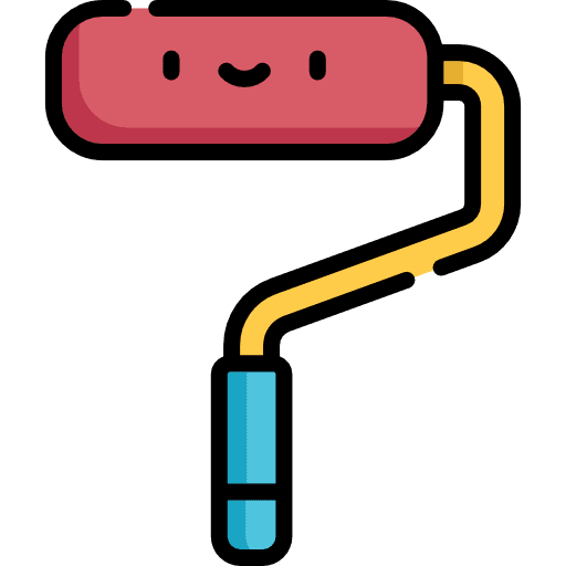 Roller roller paint improvement icon