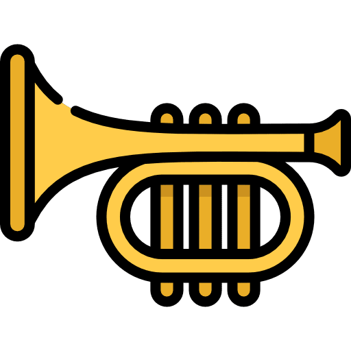 Trumpet orchestra jazz musical instrument icon