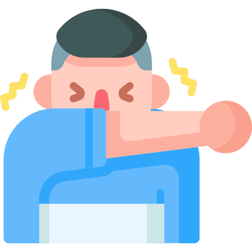 Cough sick person illness cough icon