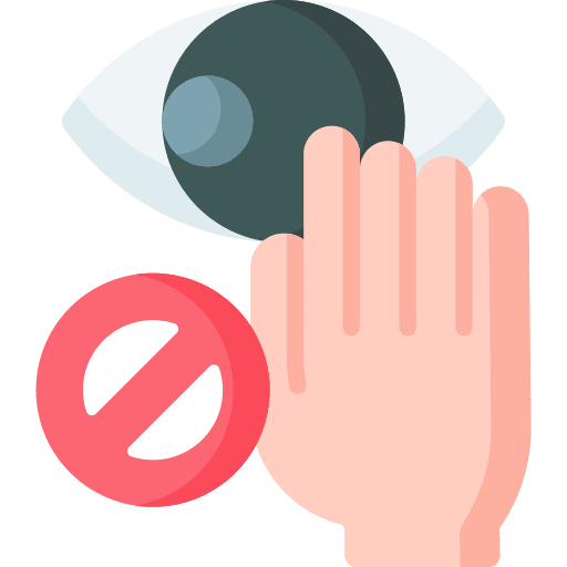 Do not touch do not touch face beauty icon