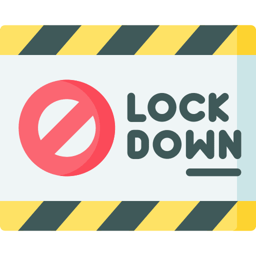 Lockdown forbidden healthcare and medical lockdown icon