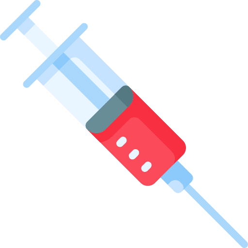 Syringe drugs doctor shot icon