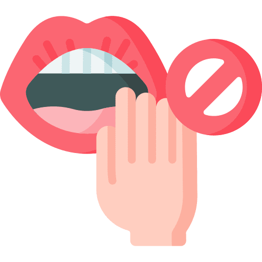 Do not touch do not touch mouth healthcare and medical icon Do not touch do not touch mouth healthcare and medical icon