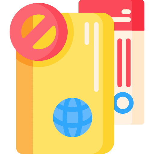 No travelling sign forbidden no flight icon No travelling sign forbidden no flight icon