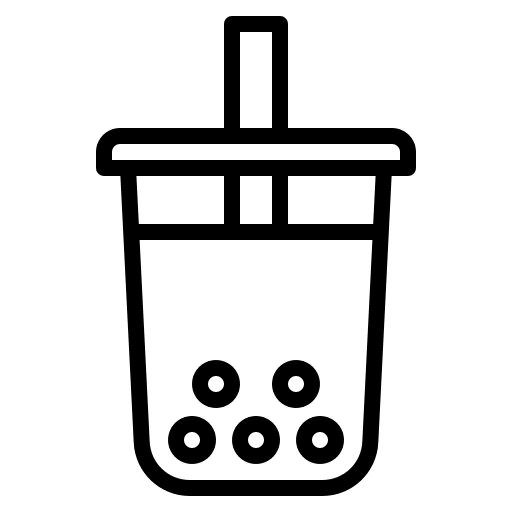 Bubble tea tea drinking food and restaurant icon