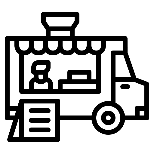 Food truck food and restaurant transportation food truck icon