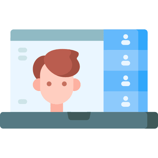 Video conference laptop healthcare and medical computer icon Video conference laptop healthcare and medical computer icon