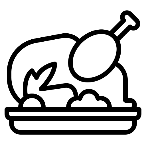 Cooked chicken turkey leg turkey food and restaurant icon Cooked chicken turkey leg turkey food and restaurant icon