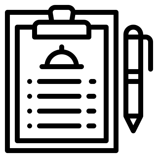 List note food and restaurant food delivery icon List note food and restaurant food delivery icon