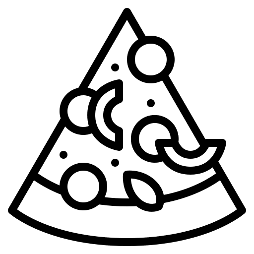 Pizza slice italian food food and restaurant icon Pizza slice italian food food and restaurant icon