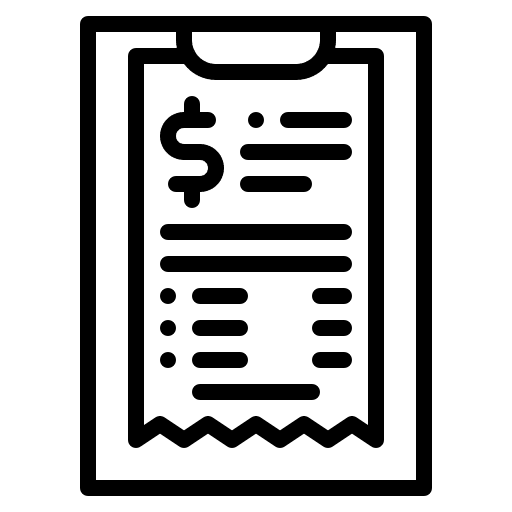 Bill food and restaurant bills pay icon Bill food and restaurant bills pay icon