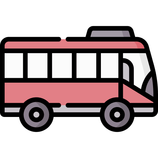 Bus transportation vehicle bus icon