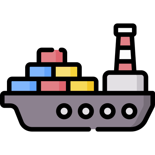 Cargo ship shipping and delivery freight cargo boat icon Cargo ship shipping and delivery freight cargo boat icon