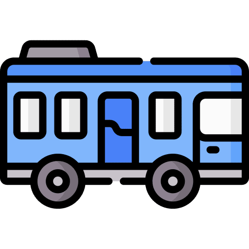 Bus transportation public transport automobile icon Bus transportation public transport automobile icon