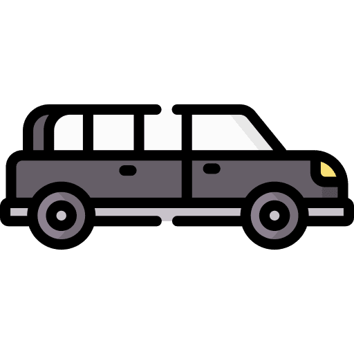 Limousine vehicle transportation automobile icon Limousine vehicle transportation automobile icon