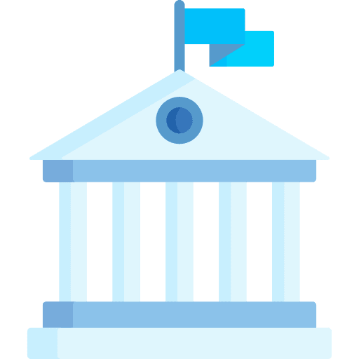 Governance building flag ministry icon