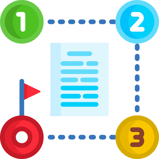 Steps document compliance miscellaneous icon