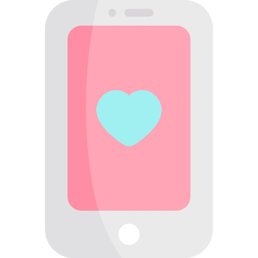 Phone technology touch screen love icon