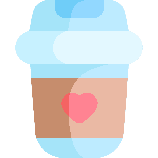 Coffee tea valentines day drink icon Coffee tea valentines day drink icon