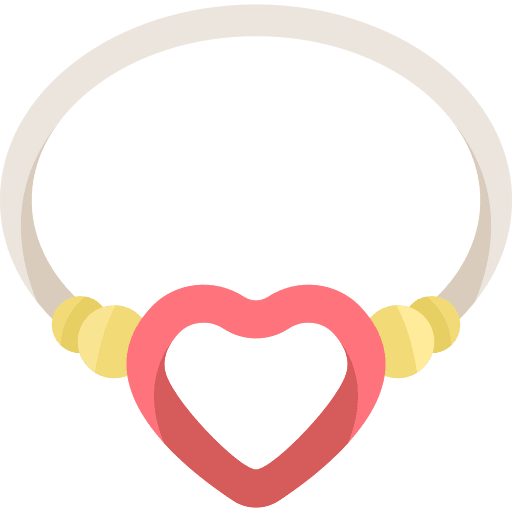 Necklace romanticism love heart icon Necklace romanticism love heart icon