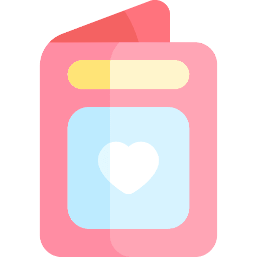 Postcard romance valentines heart icon Postcard romance valentines heart icon