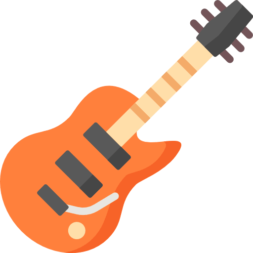 Electric guitar musical instrument music music and multimedia icon