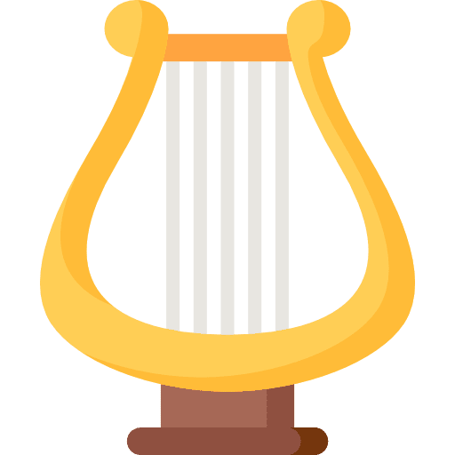 Lyre music orchestra music and multimedia icon