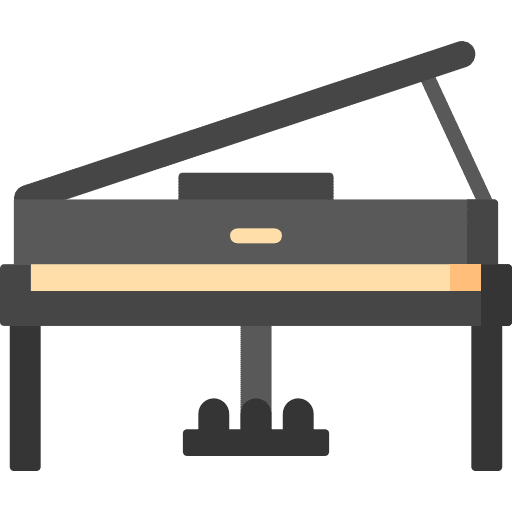 Piano music keyboard keys icon