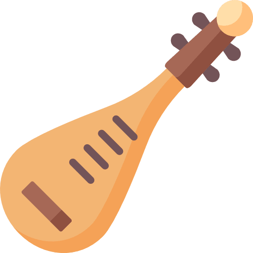 Pipa orchestra music and multimedia chinese icon