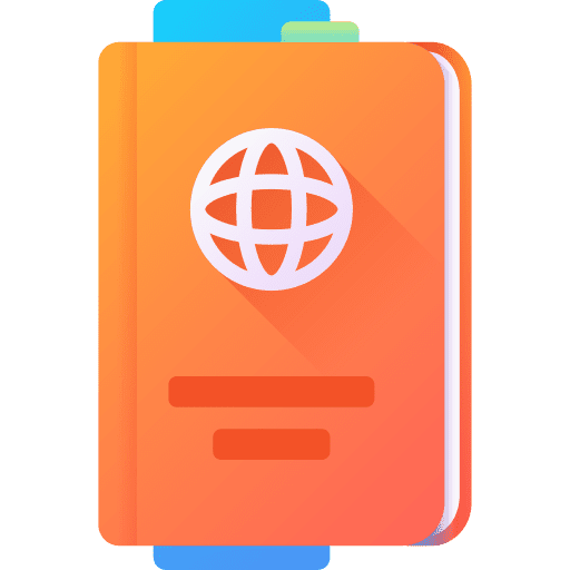 Passport document ticket passport icon