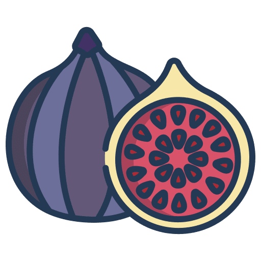 Figs organic nutrition food and restaurant icon