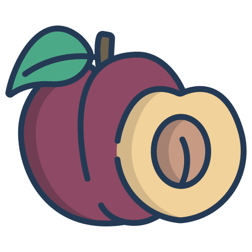 Plum food and restaurant vegan organic icon