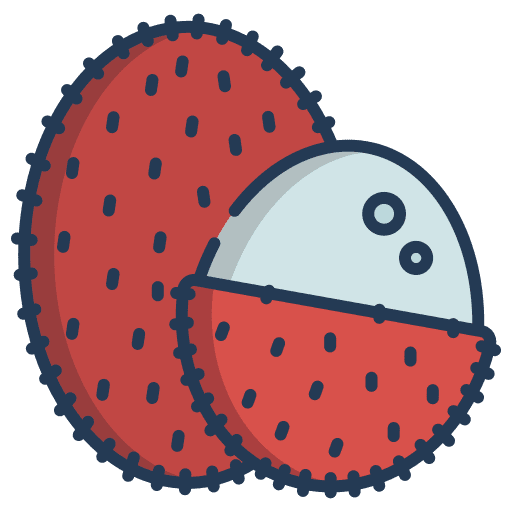 Lychee food and restaurant lychee vegetarian icon