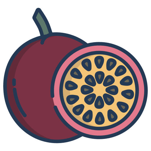 Passion fruit food and restaurant organic vegetarian icon