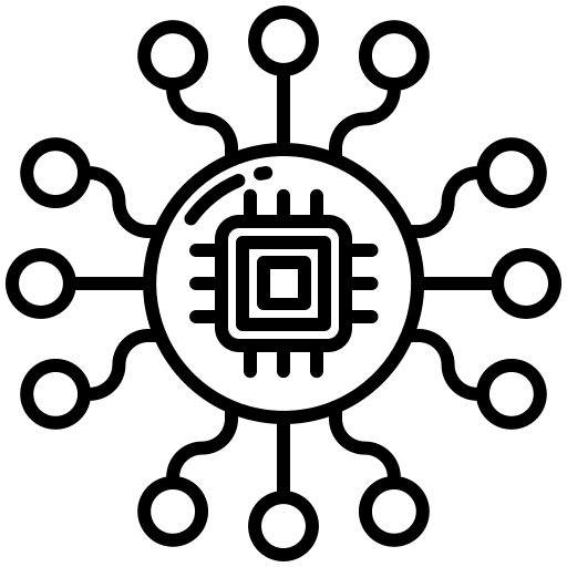 Chip circuit board embedded computer icon