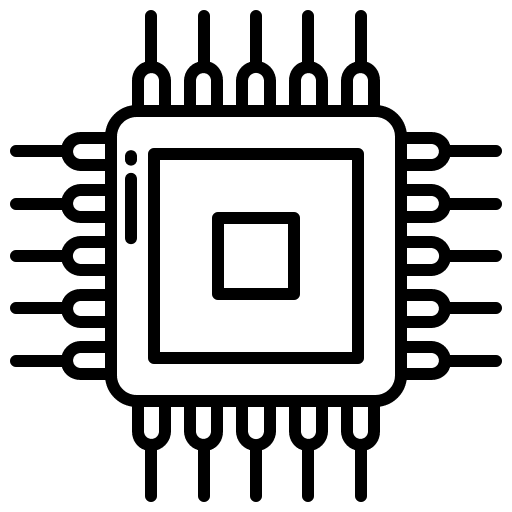 Microprocessor hardware chip microprocessor icon
