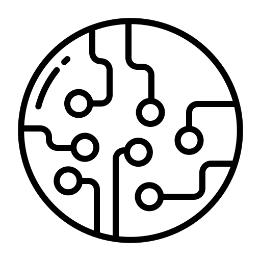 Network artificial intelligence network networking icon