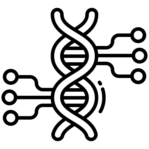 Dna futuristic robotics electronics icon Dna futuristic robotics electronics icon