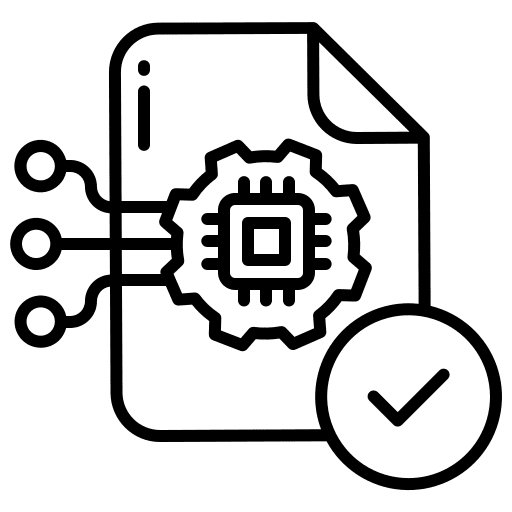 Document electronics chip hacked icon Document electronics chip hacked icon