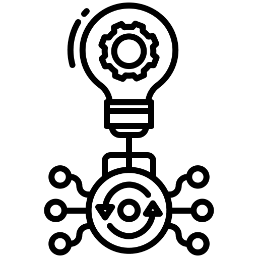 Innovation process electronics innovation icon Innovation process electronics innovation icon
