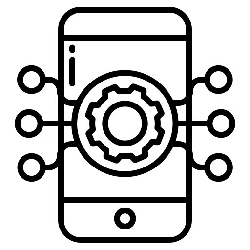 Mobile technical support mechanism settings icon Mobile technical support mechanism settings icon