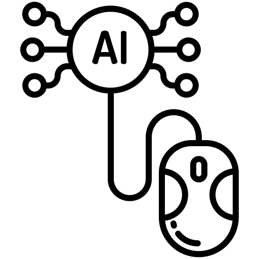 Mouse electronics ai computer icon Mouse electronics ai computer icon